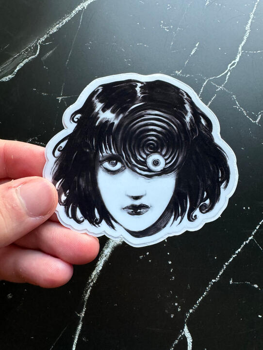 Spiral Girl Sticker