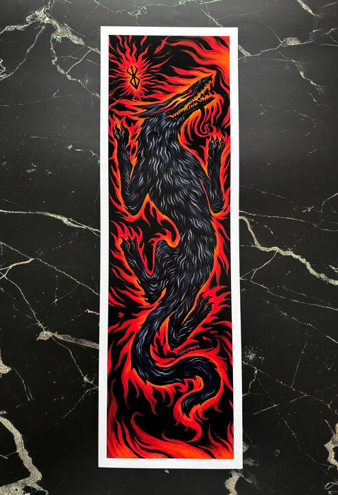 Fiery Beast 8x25 Print